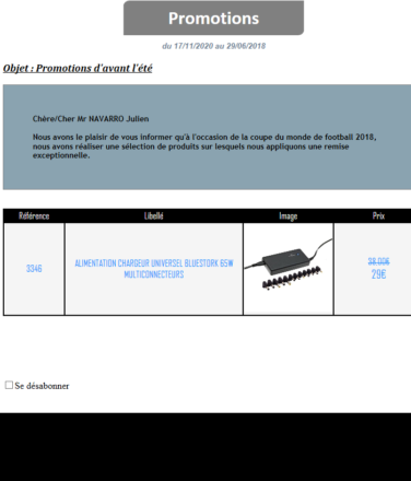 Cortex-Gestion - Publipostage